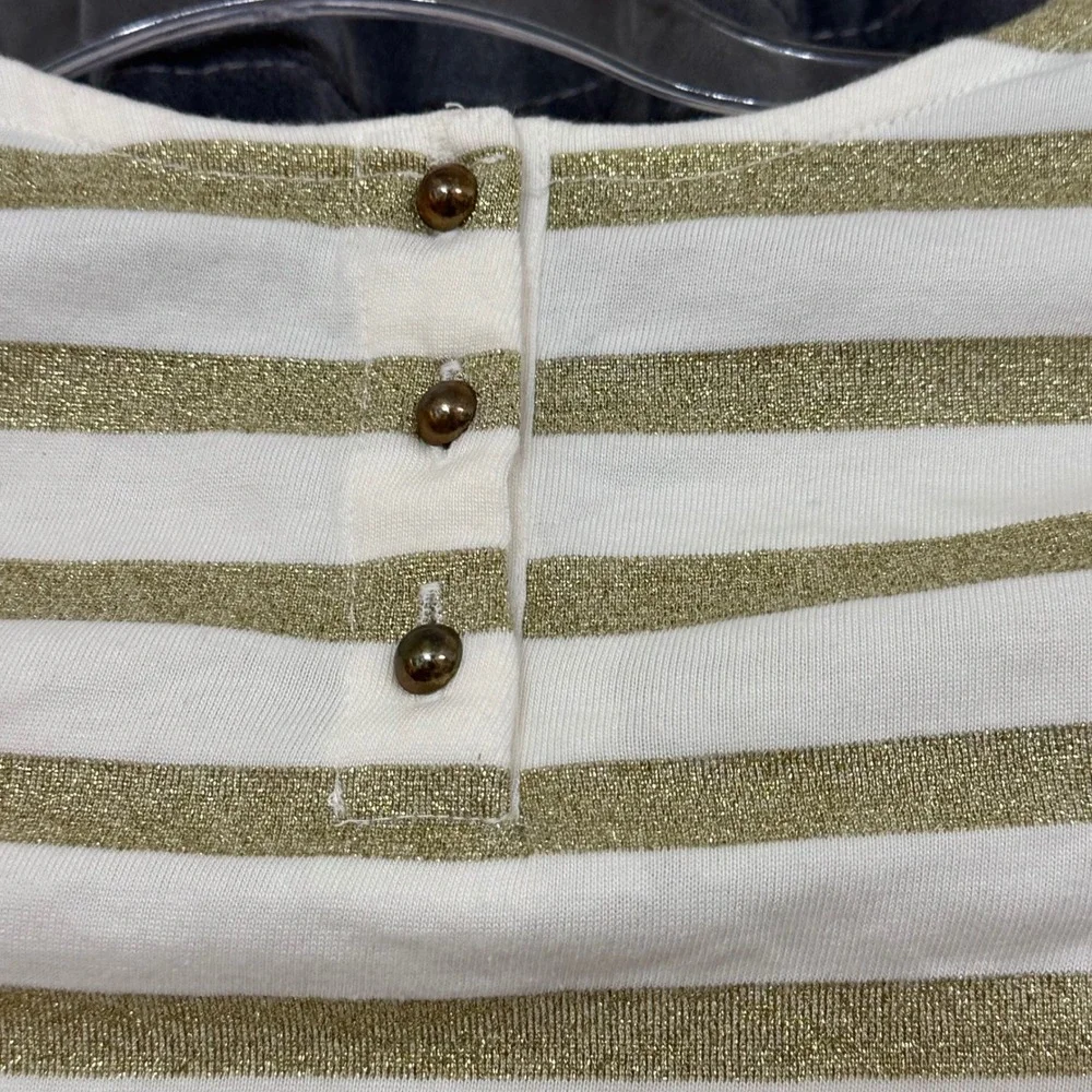 Crown‎ & Ivy Girl's Christmas Dress Toddler Size 5 Red Green Plaid Gold Metallic
